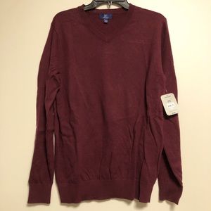 Maroon V-neck Sweater